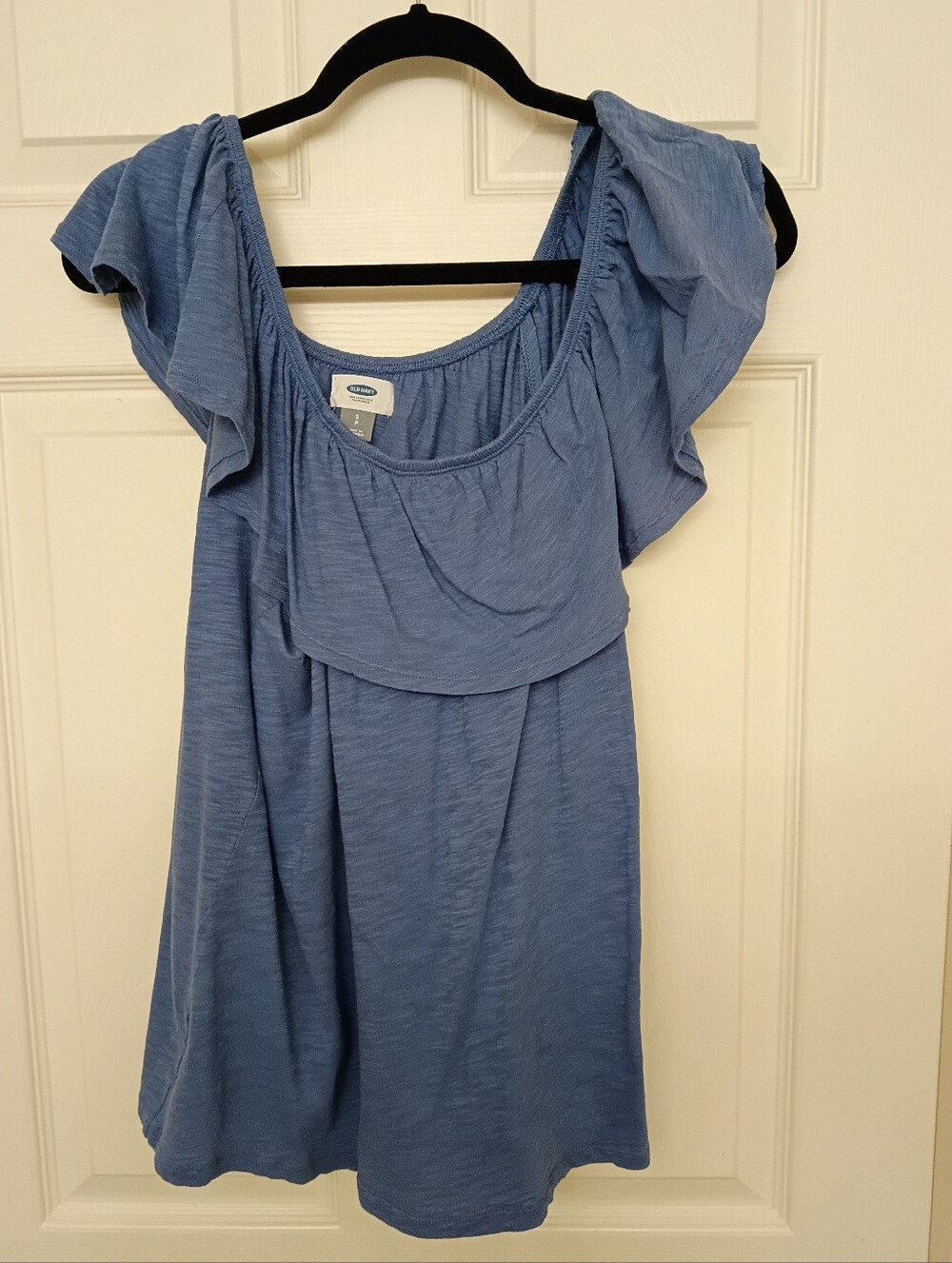 Unbranded Blue Flutter-Sleeve Women's Top